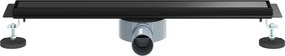 vidaXL Σιφόνι ντους 2-σε-1 με 360° σιφόνι Μαύρο 60 cm