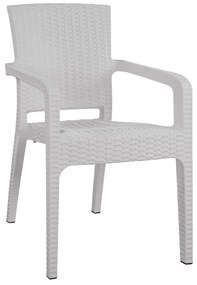 Καρέκλα Κήπου ArteLibre Λευκό Rattan 58x55x87cm-14720001