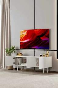 Έπιπλο Τηλεόρασης Λευκό CLOPRA 120x29x20