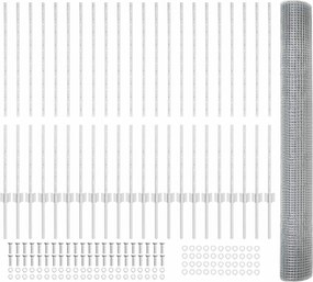 vidaXL Σιδερένιο πλέγμα με στήλη 50 x 1,2 μ (Π x Υ)