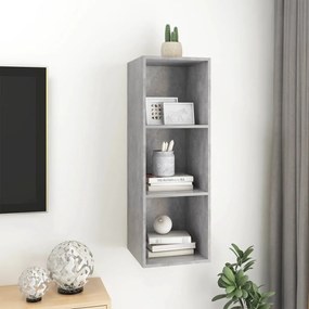 vidaXL Έπιπλο Τηλεόρασης Κρεμαστό Γκρι Σκυρ. 37x37x107 εκ. Επεξ. Ξύλο