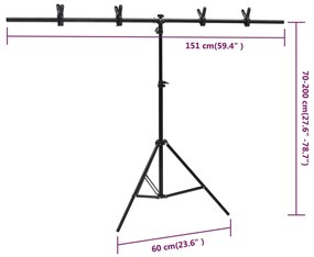 ΒΑΣΗ ΦΟΝΤΟΥ ΣΕ ΣΧΗΜΑ Τ ΜΑΥΡΗ 151X60X(70-200) ΕΚ. 190252