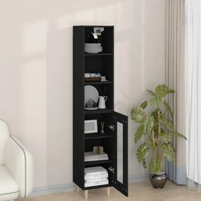 vidaXL Ντουλάπι Μαύρο 34,5 x 34 x 180 εκ. από Επεξεργασμένο Ξύλο
