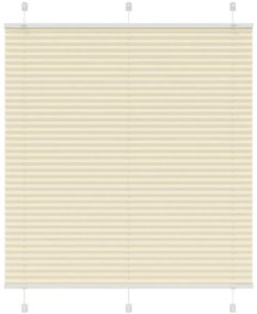 VidaXL Πλισέ περσίδα Κρέμα 115x100 cm Πλάτος υφάσματος 114,4 cm
