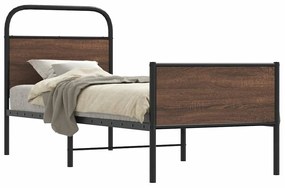 Πλαίσιο Κρεβατιού Χωρ. Στρώμα Καφέ Δρυς 75x190εκ Επεξ. Ξύλο