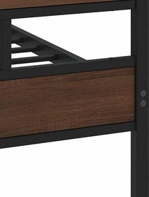 vidaXL Σκελετός Κρεβ. Χωρίς Στρώμα Καφέ Δρυς 183x213 εκ. Μεταλλικό