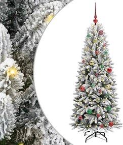 vidaXL Τεχνητό Χριστουγεννιάτικο Δέντρο με 150 LED Λευκό 150 cm