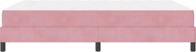 vidaXL Κρεβάτι με ελατήρια με στρώμα Ροζ 160 x 210 cm ύφασμα