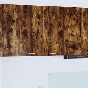 vidaXL Κρεμαστό ντουλάπι με ράφι Riga Καπνιστό Δρύς 80 x 31 x 80 εκ.