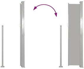 vidaXL Σκίαστρο Πλαϊνό Συρόμενο Βεράντας Γκρι 170 x 300 εκ.