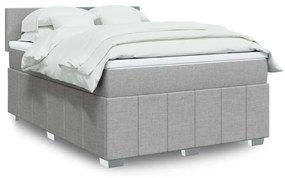 ΚΡΕΒΑΤΙ BOXSPRING ΜΕ ΣΤΡΩΜΑ ΑΝΟΙΧΤΟ ΓΚΡΙ 140X190 ΕΚ. ΥΦΑΣΜΑΤΙΝΟ 3289356