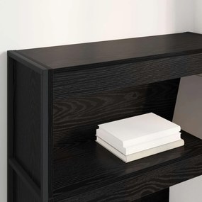 VidaXL Βιβλιοθήκη 80 x 30 x 121 εκ Επεξεργασμένο Ξύλο Μαύρη Οξυά