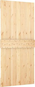 vidaXL Συρόμενη Πόρτα Φυσικό και Λευκό 95 x 210 cm