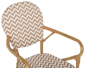 Καρέκλα - Πολυθρόνα C5928.03 Αλουμινίου Bamboo Look Φυσικό - Λευκό 55x58x95 εκ. 55x58x95 εκ.