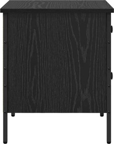 vidaXL Κομοδίνο με συρτάρι Μαύρη δρυς 40 x 42 x 50 cm