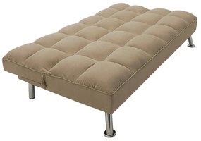 Καναπές-κρεβάτι Rebel pakoworld 3θέσιος με ύφασμα μπεζ-καφέ 189x92x82εκ - Ύφασμα - 035-000021