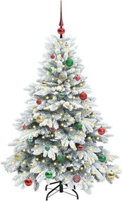 vidaXL Τεχνητό Χριστουγεννιάτικο Δέντρο Λευκό 150 cm ΠΕ και PVC