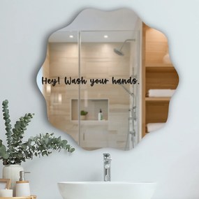 Αυτοκόλλητο για καθρέφτη S32 – Hey! Wash your hands.