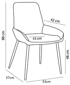 STONE ΚΑΡΕΚΛΑ ΤΣΑΓΑΛΙ 41x59xH88cm - 03-1052