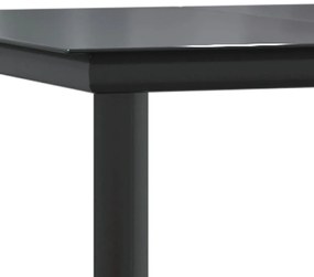 vidaXL Σετ Τραπεζαρίας Κήπου 5 Τεμαχίων Μαύρο Συνθ. Ρατάν με Μαξιλάρια