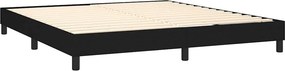 vidaXL Κρεβάτι Boxspring με Στρώμα &amp; LED Μαύρο 180x200 εκ. Υφασμάτινο
