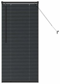 vidaXL Ρολό Παραθύρου με κουρτίνες Μαύρο Αλουμίνιο