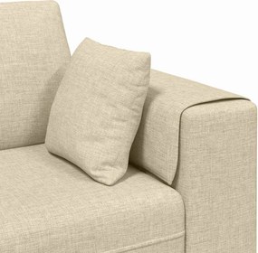 vidaXL Καναπές Κρεμ 250 x 77 x 76 εκ. ύφασμα
