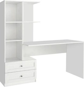 Γραφείο εργασίας Mantra Megapap χρώμα λευκό 155x60x152εκ.