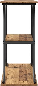 vidaXL Τραπέζι κονσόλας με ράφι Παλιό ξύλο 101 x 35 x 80,5 εκ