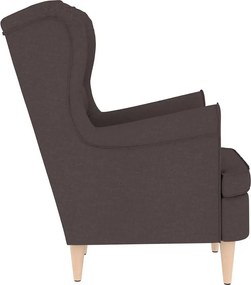 vidaXL πολυθρόνα σκούρο καφέ 74x84x100 cm ύφασμα