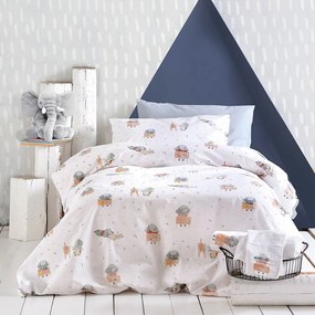 Μαξιλαροθήκες Παιδικές Biggie (Σετ 2τμχ) White-Grey Ρυθμός 50Χ70 100% Βαμβάκι
