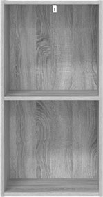 vidaXL Βιβλιοθήκη Γκρι Sonoma 40x30x77 εκ. από Επεξεργασμένο Ξύλο