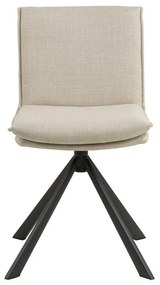 Καρέκλα Oakland 898, Beige, Μαύρο, 85x48x59cm, 8 kg, Ταπισερί, Μεταλλικά, Ξύλο | Epipla1.gr