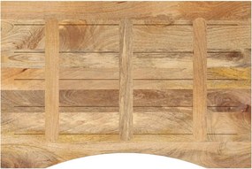 vidaXL Επιφάνεια Γραφείου Καμπύλη 80x60x2,5 εκ Μασίφ Ακατ. Μάνγκο