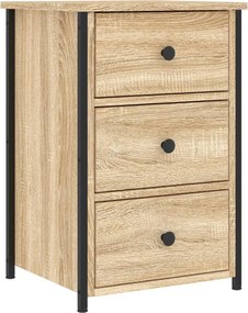 vidaXL Κομοδίνα 2 τεμ. Sonoma Δρυς 40 x 36 x 60 εκ. Επεξεργασμένο Ξύλο