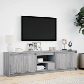vidaXL Έπιπλο Τηλεόρασης με LED Γκρι Sonoma 180x34x50 εκ. Επεξ. Ξύλο