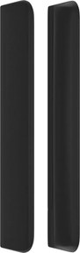 vidaXL Κεφαλάρι με Πτερύγια Μαύρο 93x16x118/128 εκ. Συνθ. Δέρμα
