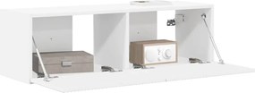 vidaXL Ντουλάπι Τηλεόρασης Τοίχου 98 x 31 x 29,5 εκ Λευκό