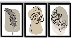 Κάδρα (Σετ 3Τμχ) 122RMF1151 38x53cm Multi Wallity Κάθετοι Mdf,Ξύλο