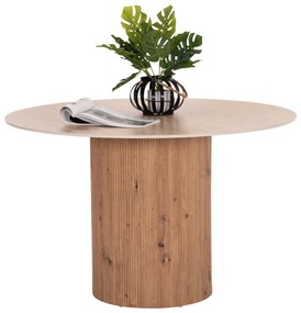 ΤΡΑΠΕΖΙ ΤΡΑΠΕZΑΡΙΑΣ TWIL HM18324 ΚΕΡΑΜΙΚΟ TOP ΟΨΗ ΤΡΑΒΕΡΤΙΝΑΣ-MDF ΒΑΣΗ Φ120x76Υεκ