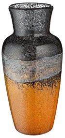 Βάζο ArteLibre Μαύρο/Πορτοκαλί Γυαλί 30.5cm