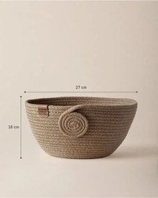 Stewehome Καλάθι αποθήκευσης με φυσικό χρώμα Μπεζ 27x14x16 cm