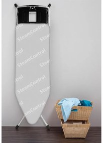 Σιδερώστρα Brabantia C 124x45cm 7 θέσεις ρύθμισης, Γεννήτρια ατμού και βάση σιδήρου, Έλεγχος ατμού, Aqua Bowl, Γκρι