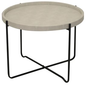 FUN COFFEE TABLE SAND BEIGE ΜΑΥΡΟ 63x63xH42cm