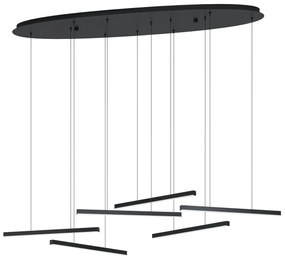 Φωτιστικό Κρεμαστό Eglo 39915 LINDOZA Μαύρο Ματ (Black Mat) 3000K