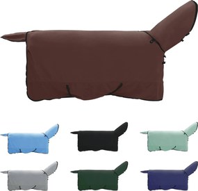 vidaXL Σαμάρι Ίππου Πλήρης Σκούρος Καφέ Πολυεστέρας