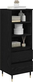 vidaXL Highboard Μαύρη Οξυά 40 x 36 x 110 εκ. Επεξεργασμένο ξύλο