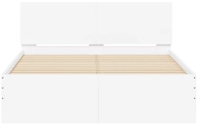vidaXL Πλαίσιο Κρεβατιού με Κεφαλάρι και LED Λευκό 120 x 200 εκ.