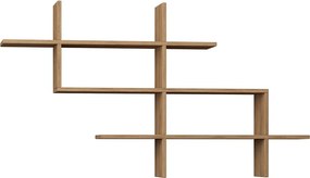 Ραφιέρα Τοίχου 8 Θέσεων (150x22x82) A-G Halic 776HMS3668 Oak
