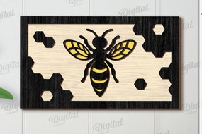 Intra απο ξύλο plywood 3mm-4mm πάχος Bee Mini Sign Cut  Δίασταση 30x20 cm INTRAFABR-123493947